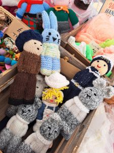 hand knitted mini dolls